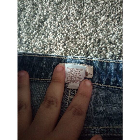 Jeans Size 3 Juniors Flower's In The Back Pockets Pre Owned - Picture 3 of 12